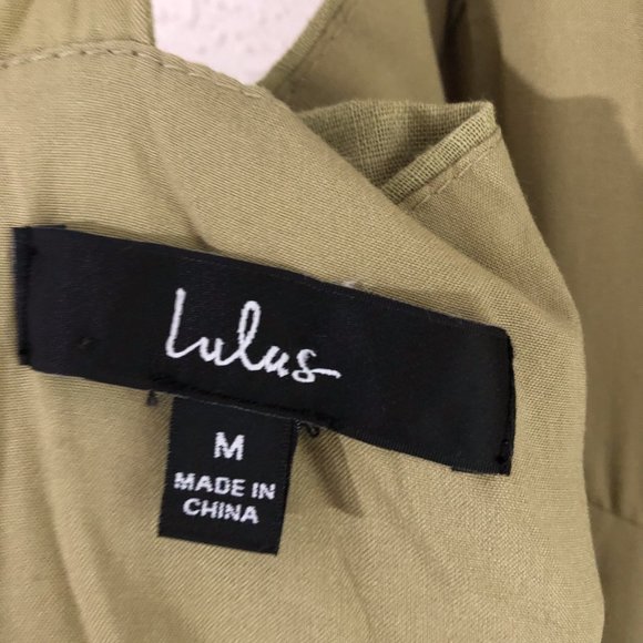 Lulu's Green Corset Linen Blend Jumpsuit Size Medium - Picture 8 of 8